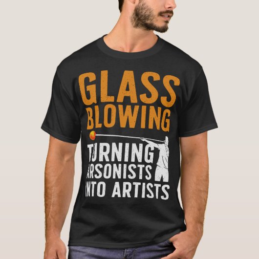 T-shirt S2 Glass Blowing Glass Blower Glassblowing (24) (Devant)