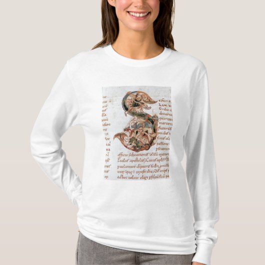 T-shirt S d'initiale de Historiated ' (Devant)
