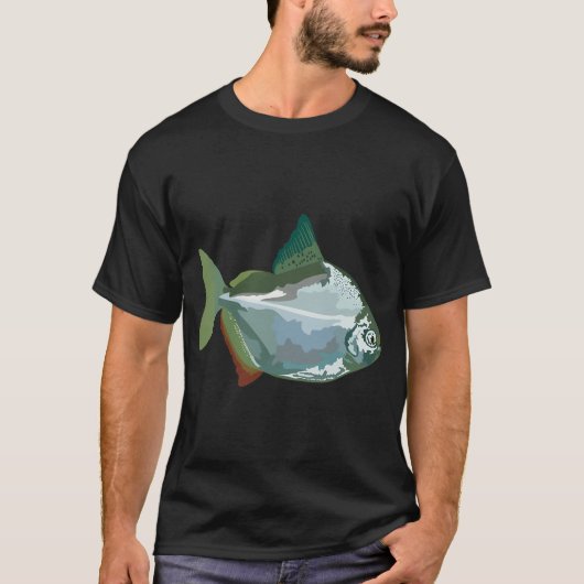 T-shirt S est pour Poisson Dollar d'Argent,Poisson Dollar (Devant)