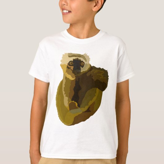 T-shirt S est pour Sandfords Brown Lemur (Devant)