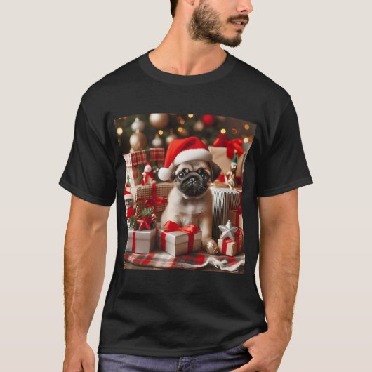 T-shirt s Galore et chiot Pug Adore (Devant)