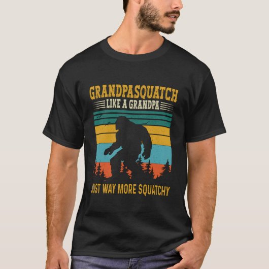 T-shirt S Grandpa Squatter Comme Un Grand-Père Juste Beauc (Devant)
