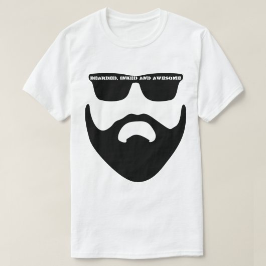 T-shirt S M L impressionnant encré barbu de XL (Design devant)