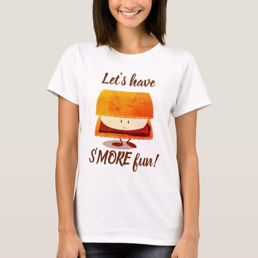 T-shirt S’more Camping Food Fun Cartoon (Devant)
