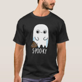 T-shirt S-poo-ky Funny Ghost Poop Poop Pun Dark BG (Devant)