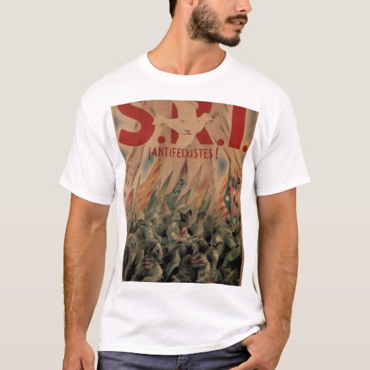 T-shirt S.R.I. Antifascist ! Pensez l'affiche (Devant)