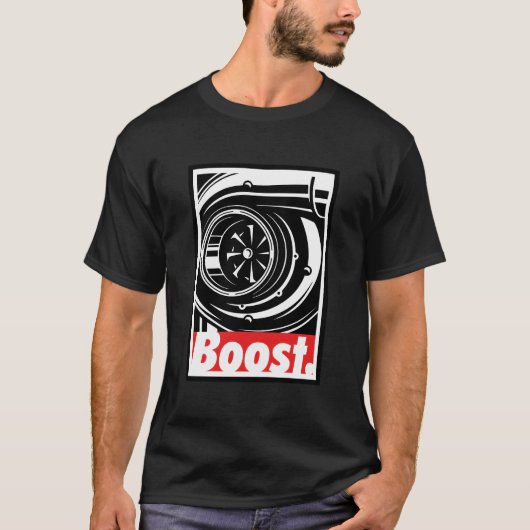 T-shirt S Turbo Boost Pour Course Et Drift Car (Devant)