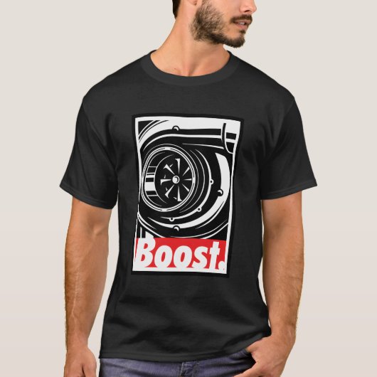 T-shirt S Turbo Boost Pour Course Et Drift Car (Devant)