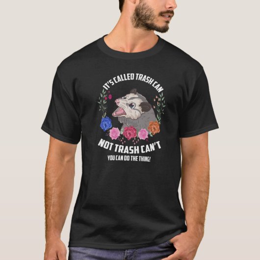 T-shirt Sa Corbeille Appelée Ne Peut Pas Trash Cant Opossu (Devant)