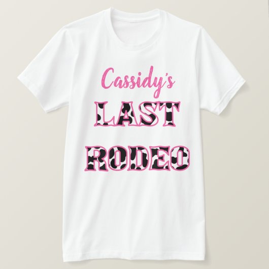 T-shirt Sa Dernière soirée de bachelorette Rodeo Disco (Design devant)