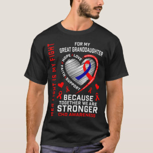 T-shirt Sa lutte arrière-petite-fille Sensibilisation Tcc