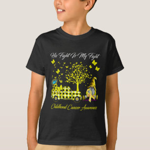 T-shirt Sa Lutte Est Ma Lutte Contre Le Cancer De L'Enfanc