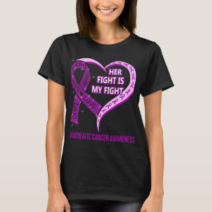 T-shirt Sa Lutte Est Ma Lutte Contre Le Cancer Pancréatiqu