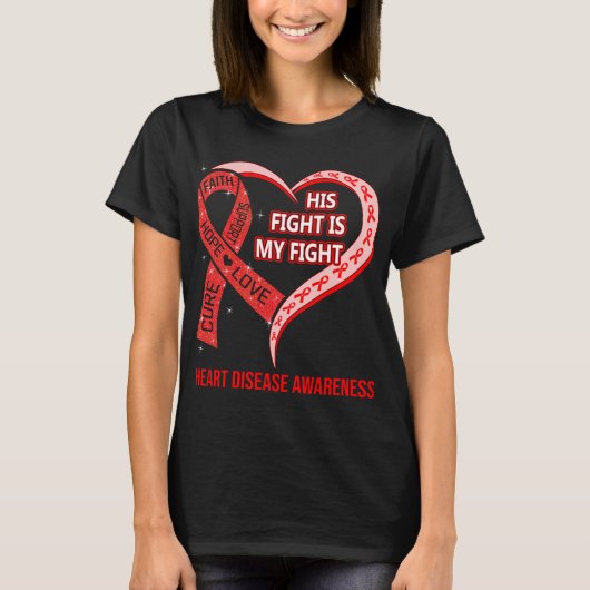 T-shirt Sa Lutte Est Ma Lutte Contre Les Maladies Cardiaqu (Devant)