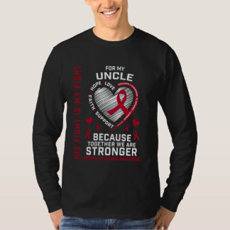 T-shirt Sa lutte est ma lutte Oncle Myélome multiple Ruban