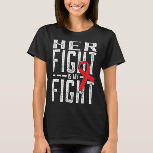 T-shirt Sa lutte est ma lutte Sensibilisation au cancer du