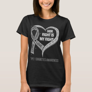 T-shirt Sa Lutte Est Ma Lutte Type 1 Sensibilisation au di