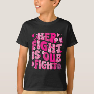 T-shirt Sa Lutte Est Notre Lutte Pink Ribbon Cancer Du Sei
