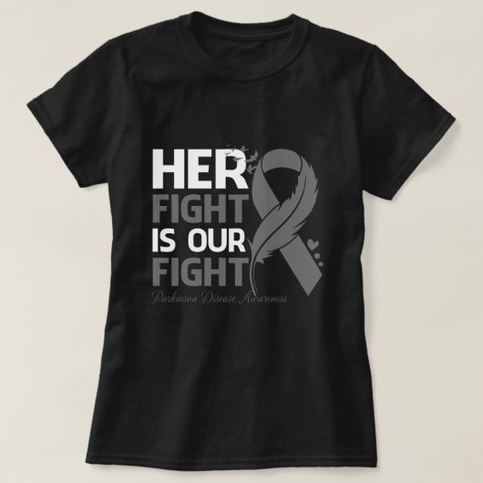 T-shirt Sa Lutte Est Notre Maladie My Fight PARKINSON AVER (Design devant)