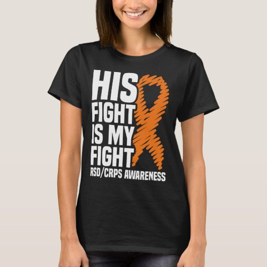 T-shirt Sa Lutte Ma Lutte Orange Ribbon Rsdcrps Sensibilis (Devant)