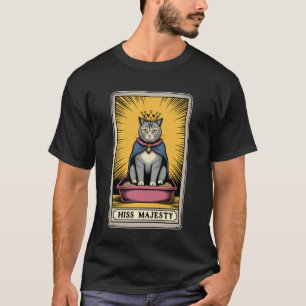 T-shirt Sa Majesté Carte Tarot Mystique Bac à Litière pour