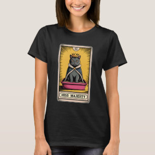 T-shirt Sa Majesté Carton de Tarot pour Chat Litière Drôle
