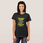 T-shirt Sa Relation D'Analyste De Systèmes Informatiques A (Devant entier)