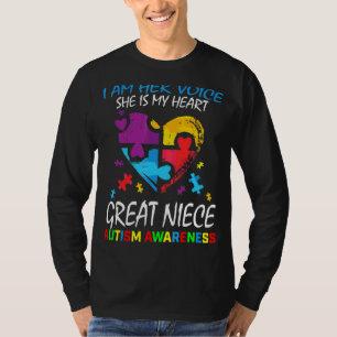 T-shirt Sa Voix Mon Coeur Grande Nièce Sensibilisation sur