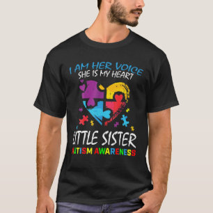T-shirt Sa Voix Mon Coeur Petite Soeur Sensibilisation sur