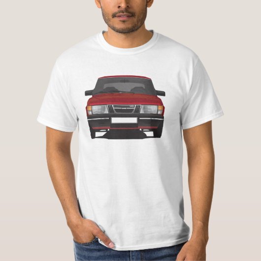 T-shirt Saab 900 turbo (rouge) (Devant)