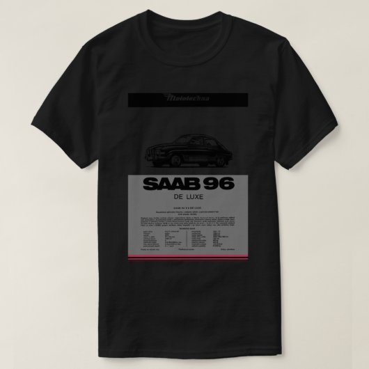 T-SHIRT SAAB 96 - HANDBOOK PROPRIÉTAIRE_S (Design devant)