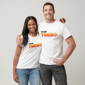 T-shirt SAAB Turbo rétro look rayures de badge (Unisexe)