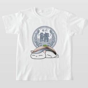 T-shirt Saba Mackerel Sushi Cat