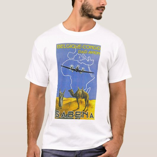 T-shirt Sabena ~ Belgique Congo (Devant)