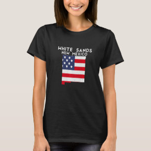 T-shirt SABLE BLANC USA State America Travel New Mexican N