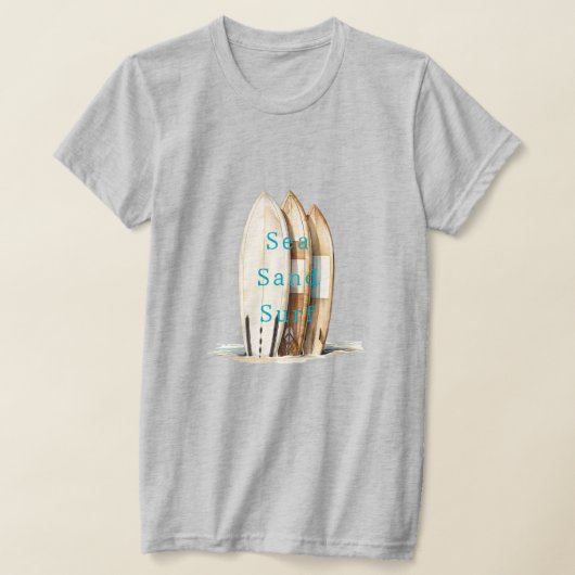 T-shirt Sable de mer Surf Beach Surfboards (Poser)