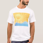 T-shirt Sable Jaune Et Océan (Devant)