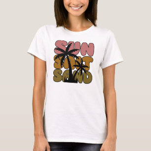 T-shirt Sable Soleil Sable, Drôle Vacances Été