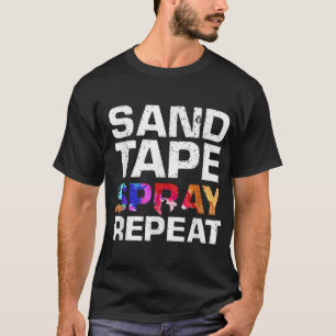 T-shirt Sable Tape Spray Repeat Funny Automotive Car Paint