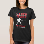 T-shirt Sabre Fencer - Entraînement Entraîneur Combat Spor (Devant)