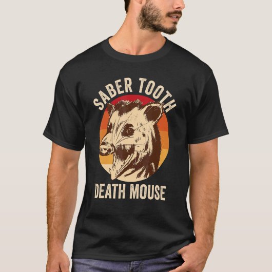 T-shirt Sabre Tooth Death Mouse Possum Et Raccoon (Devant)