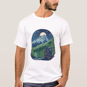 T-shirt Sac À Dos Aventure Sous Montagnes Lumineuses