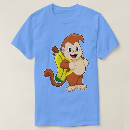 T-shirt Sac à dos de banane singe (Design devant)