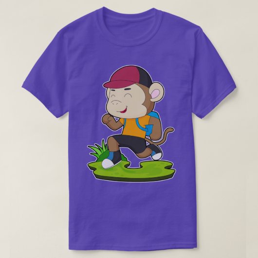 T-shirt Sac à dos de singe Hiker (Design devant)