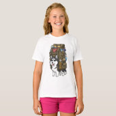 T-shirt Sac à dos Husky Aventure Enfants (Devant entier)
