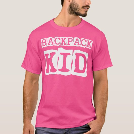 T-shirt Sac à dos Kid - Randonnée cadeau Idée Mountain Nat (Devant)