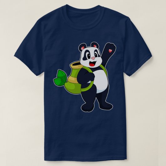 T-shirt Sac à dos Panda Bamboo (Design devant)