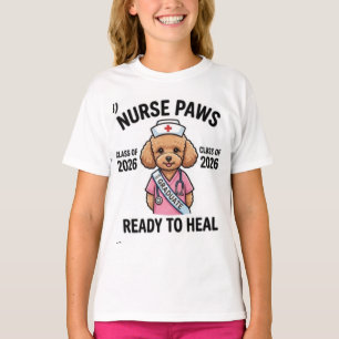 T-shirt Sac à main diplômé Nurse Paws Poodle Dog 2026