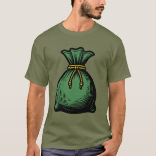 T-shirt Sac d'argent vert