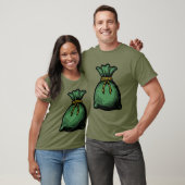 T-shirt Sac d'argent vert (Unisexe)